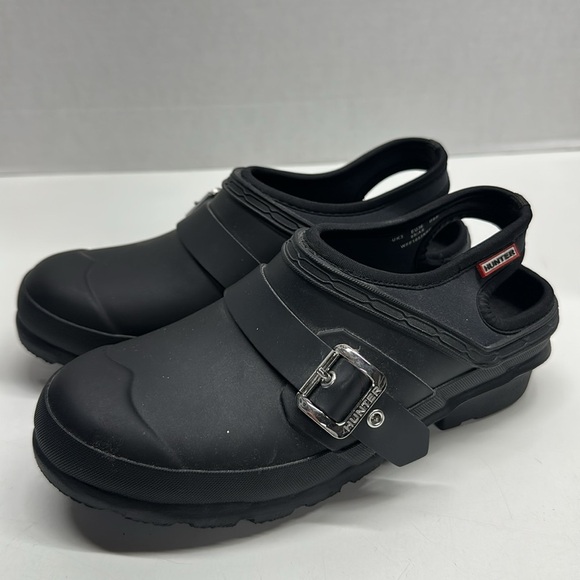 Hunter Original Clogs Waterproof Slip On Rubber Low Top Shoes Black Women's 5 - Picture 1 of 8
